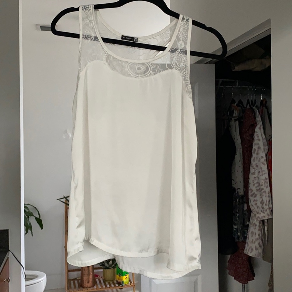 Silk white tank